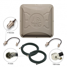Антенний комплект Runbit Alta 2 x 16 dBi + 2 кабелі по 10м + перехідники TS9