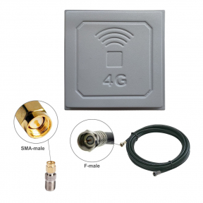 Комплект усиления сигнала 3G/4G LTE R-Net Квадрат-17 17 dBi + кабель 5 метров + переходник SMA