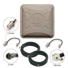 Антенний комплект Runbit Alta 2 x 16 dBi + 2 кабелі по 20м + перехідники TS9