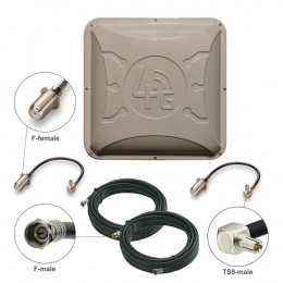 Антенний комплект Runbit Alta 2 x 16 dBi + 2 кабелі по 15м + перехідники TS9