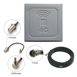 Комплект посилення сигналу 3G/4G LTE R-Net Квадрат-17 17 dBi + кабель 15 метрів + перехідник CRC9