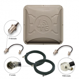 Антенний комплект Runbit Alta 2 x 16 dBi + 2 кабелі по 5м + перехідники TS9